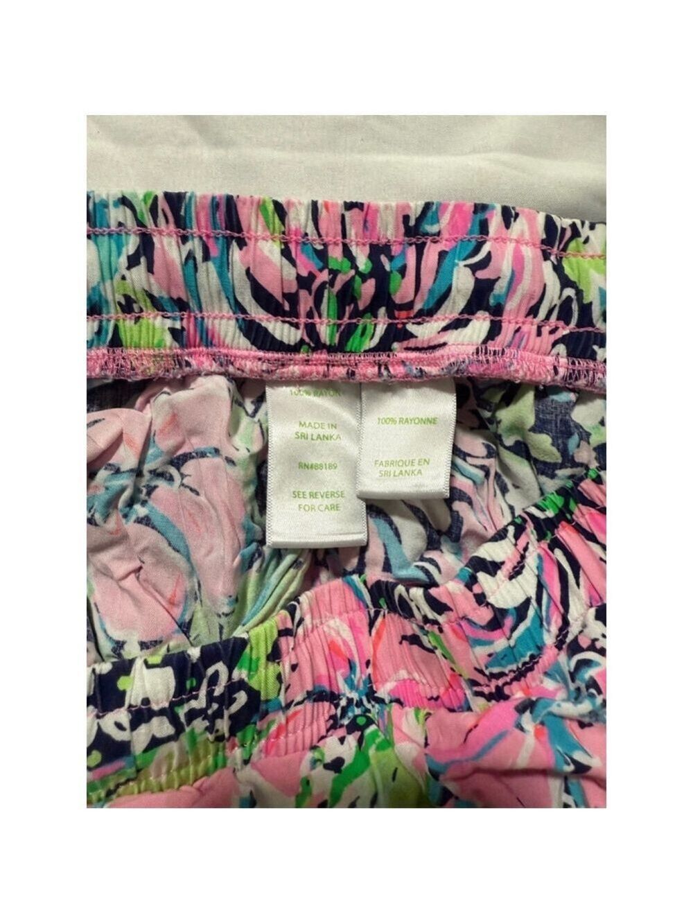 Women's Lilly Pulitzer Shorts XXS Pink Blue Floral Print - Picture 4 of 4